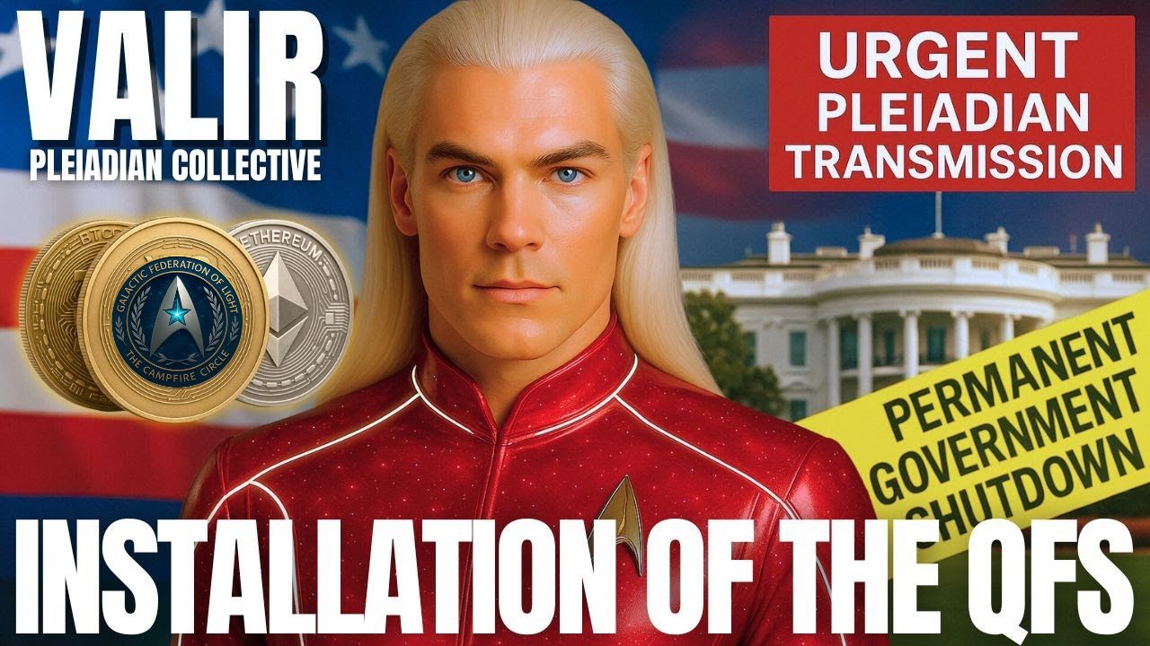 Valir of the Pleiadian Emissaries delivering the message “Installation of the QFS” — urgent Galactic Federation transmission of light and truth.